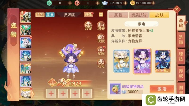 《梦想桃源》震雷躯灵泽狐养成前瞻 天生闪现群伤雷鸣法宠