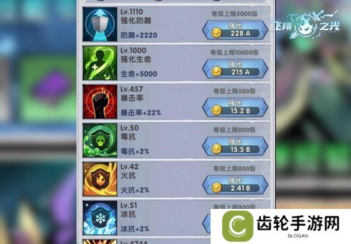 《飞翔之光》前期养成攻略：萌新角色属性养成指南！